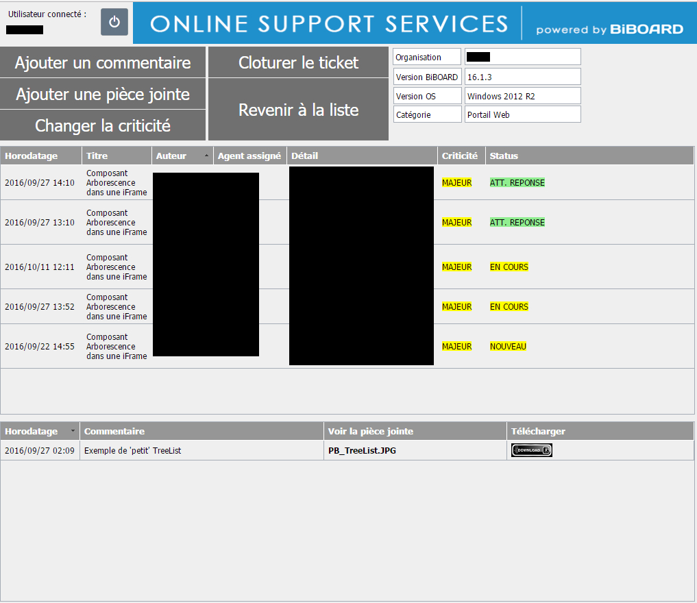 Détail ticket OSS