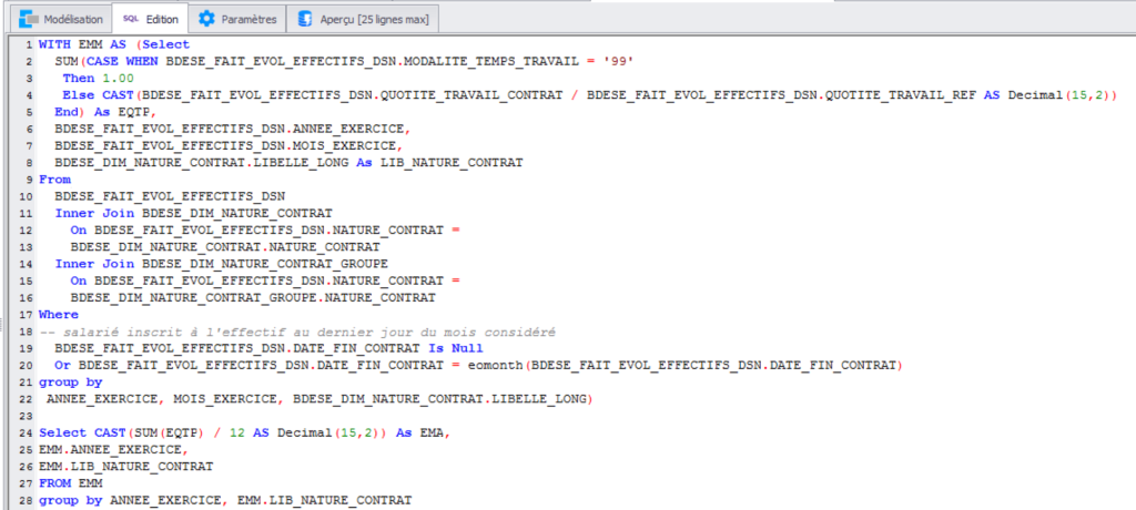 Requêtes - Edition du SQL textuel