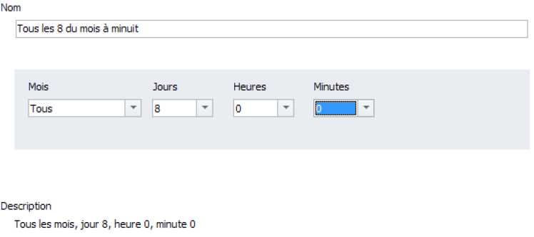 Horaires - Périodicité 1/2
