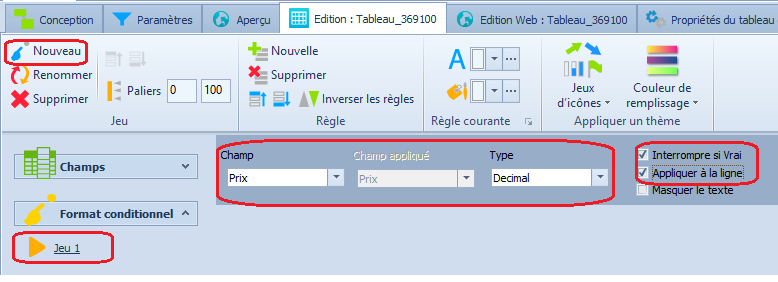format conditionnel - exemple 2 - configuration et aperçu 2/10