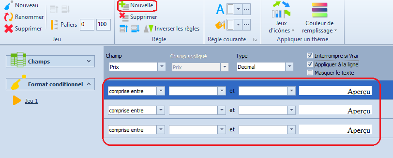 format conditionnel - exemple 2 - configuration et aperçu 3/10