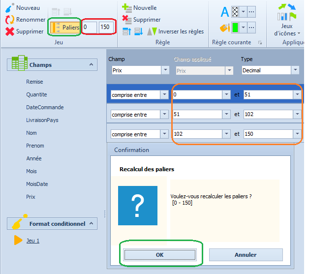 format conditionnel - exemple 2 - configuration et aperçu 4/10