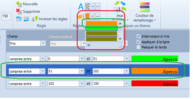 format conditionnel - exemple 2 - configuration et aperçu 6/10