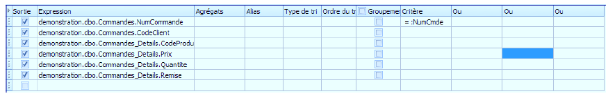tableau simple - lien hypertexte - requête détail
