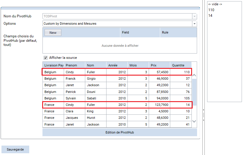 Datasources - PivotHub pour composants liste 1/3
