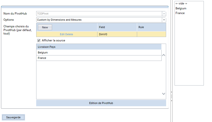 Datasources - PivotHub pour composants liste 3/3