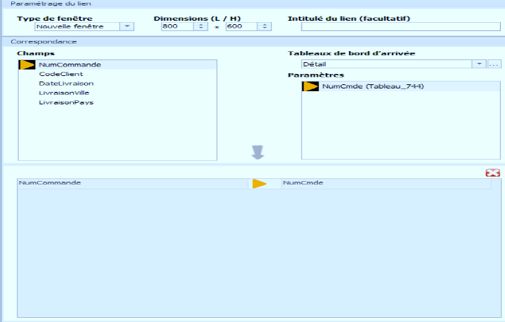 tableau simple - paramétrage du lien hypertexte 1/2