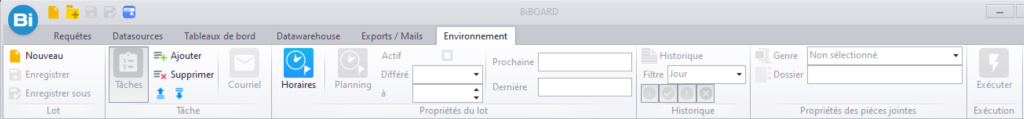 Environnement - interface de démarrage